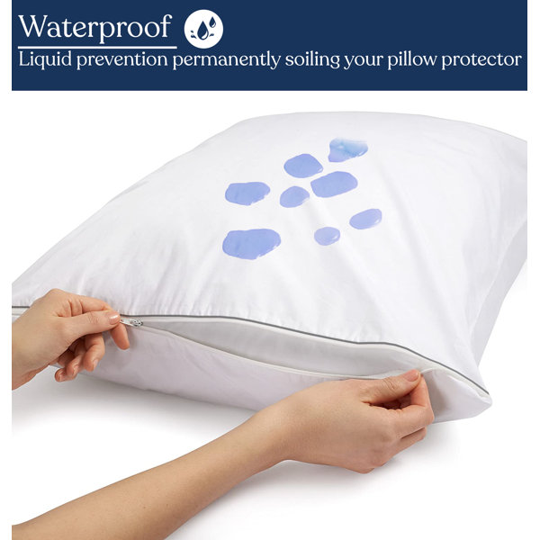 Delara GOTS Certified 100 Organic Cotton Pillow Protector Pack of 2